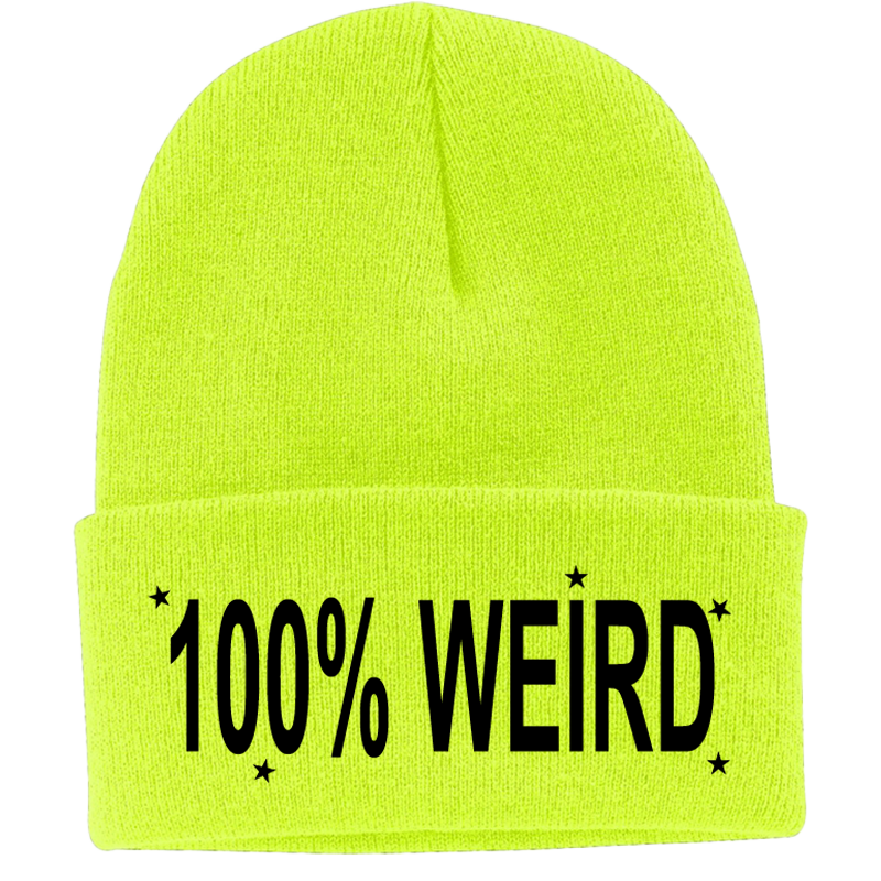 100% WEIRD BEANIE NEON GREEN