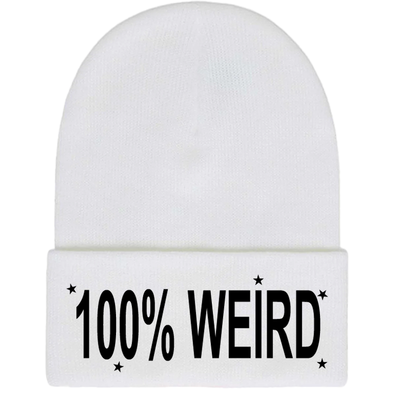 100% WEIRD BEANIE WHITE