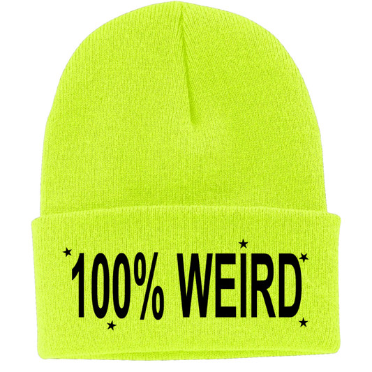 100% WEIRD BEANIE NEON GREEN