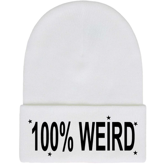100% WEIRD BEANIE WHITE